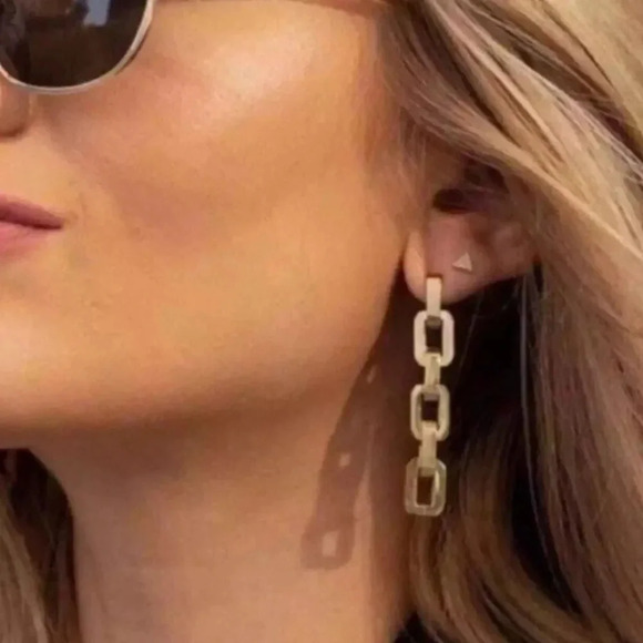 NWT Eddie Borgo Supra Link Drop Earrings - Picture 1 of 2